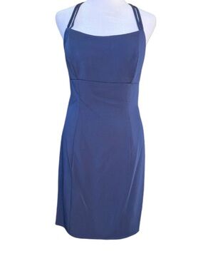 PromGirl Navy Blue Open Back Cocktail Dress